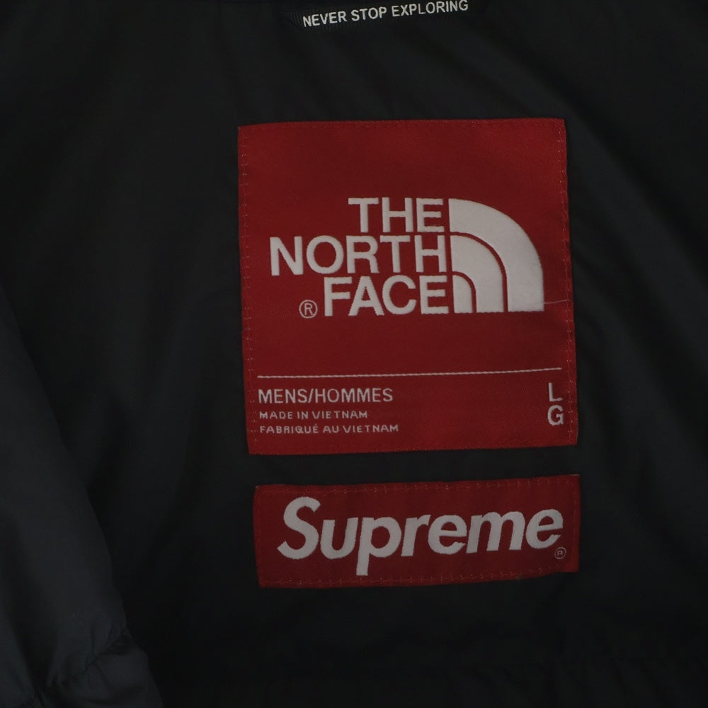 SUPREME(シュプリーム) 19AW ×THE NORTH FACE Paper Print Nuptse Jacket ザノースフェイス ペーパープリント ヌプシ ダウンジャケット グレー/ブラック ND91806I
