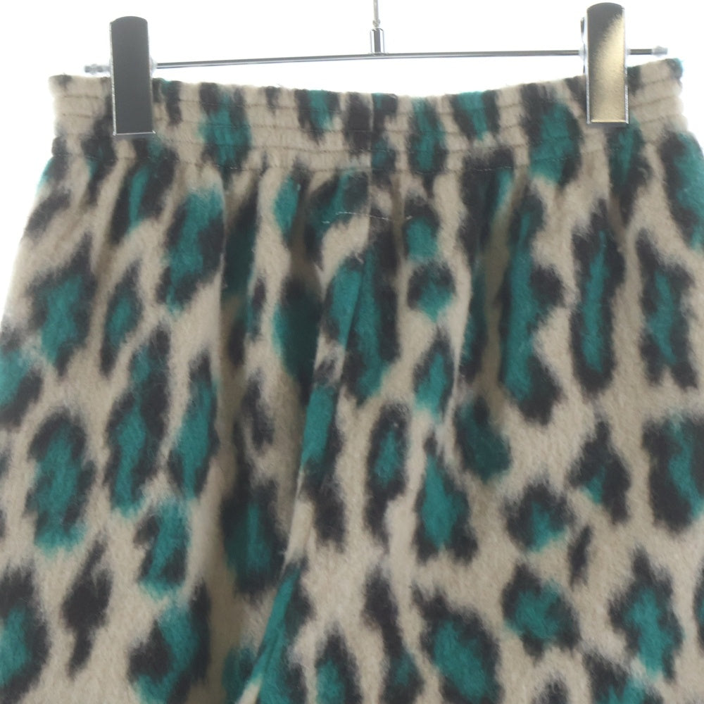 MM6 Maison Margiela(エムエムシックスメゾンマルジェラ) レオパード ウール イージーテーパードパンツ レディース ベージュ/グリーン S52KA0270 S53100