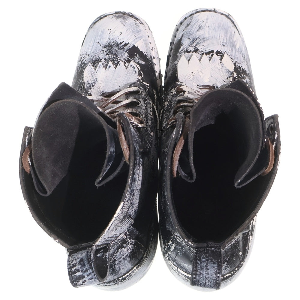 Maison Margiela(メゾンマルジェラ) SIERRA BOOTS シエラ ペイント加工 トレッキングブーツ ブラック/ホワイト S58WU0421 P8192