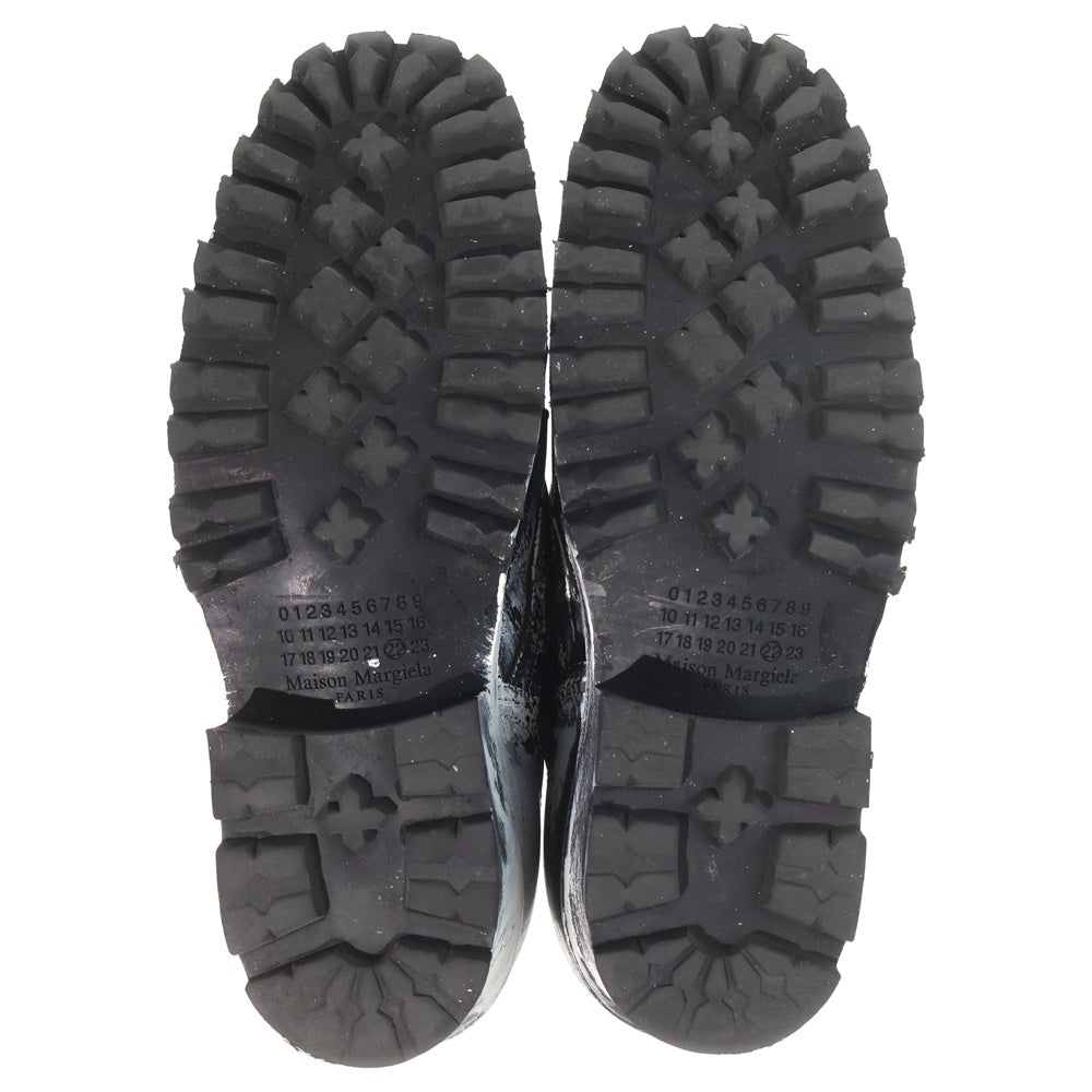 Maison Margiela(メゾンマルジェラ) SIERRA BOOTS シエラ ペイント加工 トレッキングブーツ ブラック/ホワイト S58WU0421 P8192