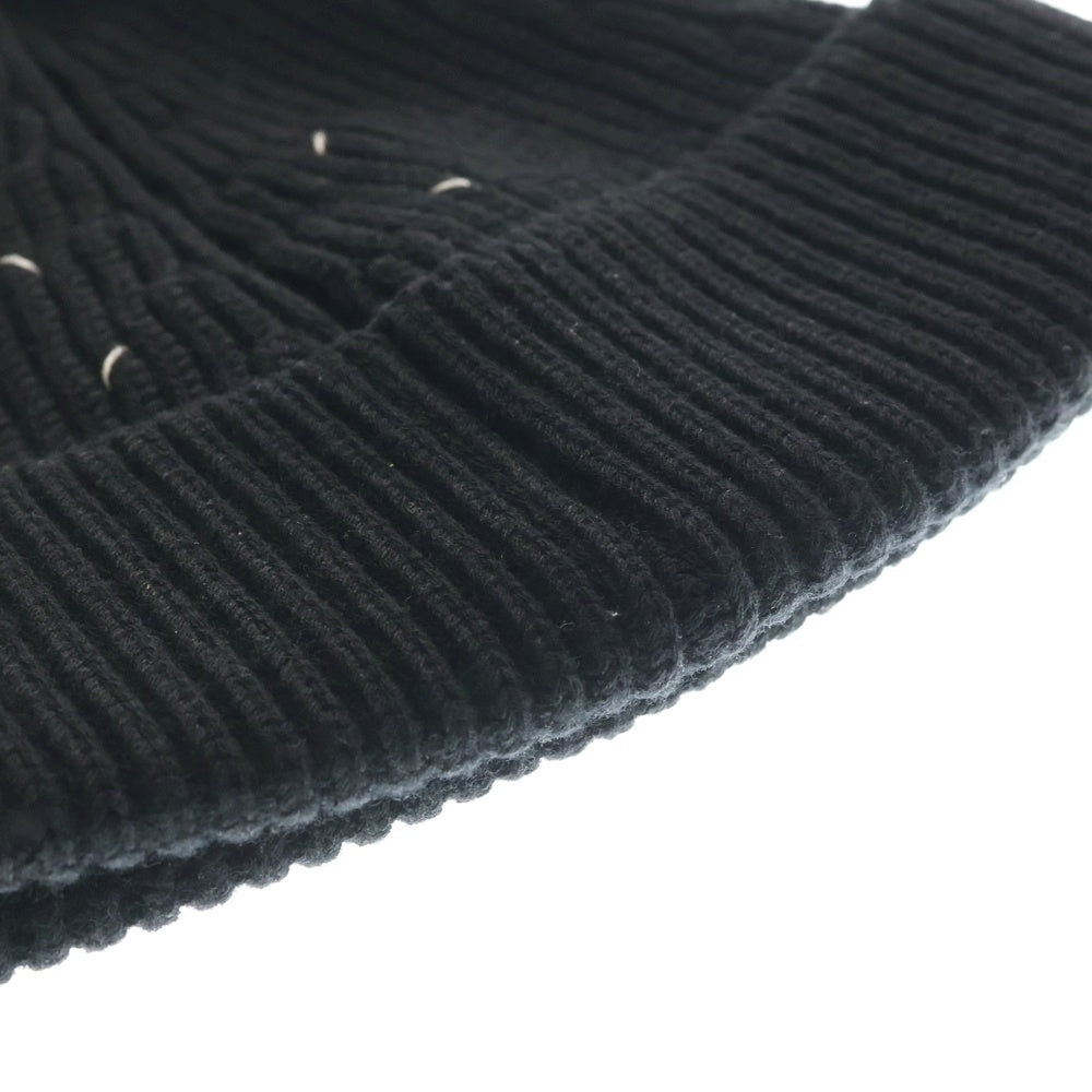 Maison Margiela(メゾンマルジェラ) KnitCap 4ステッチ リブニット帽 キャップ ビーニー ブラック S50TC0051