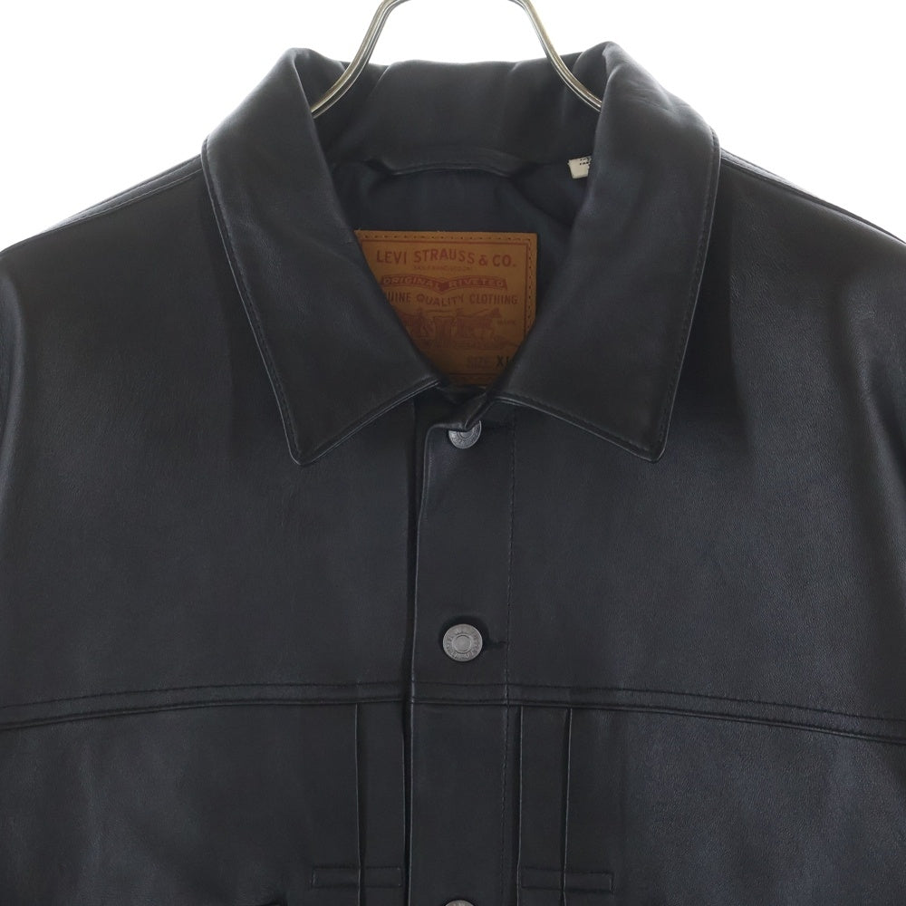 Levi's(リーバイス) PREMIUM BLACK TYPE2 TRUCKER LEATHER JACKET プレミアムブラックトラッカーレザージャケット ブラック PC9-005ZA-0000