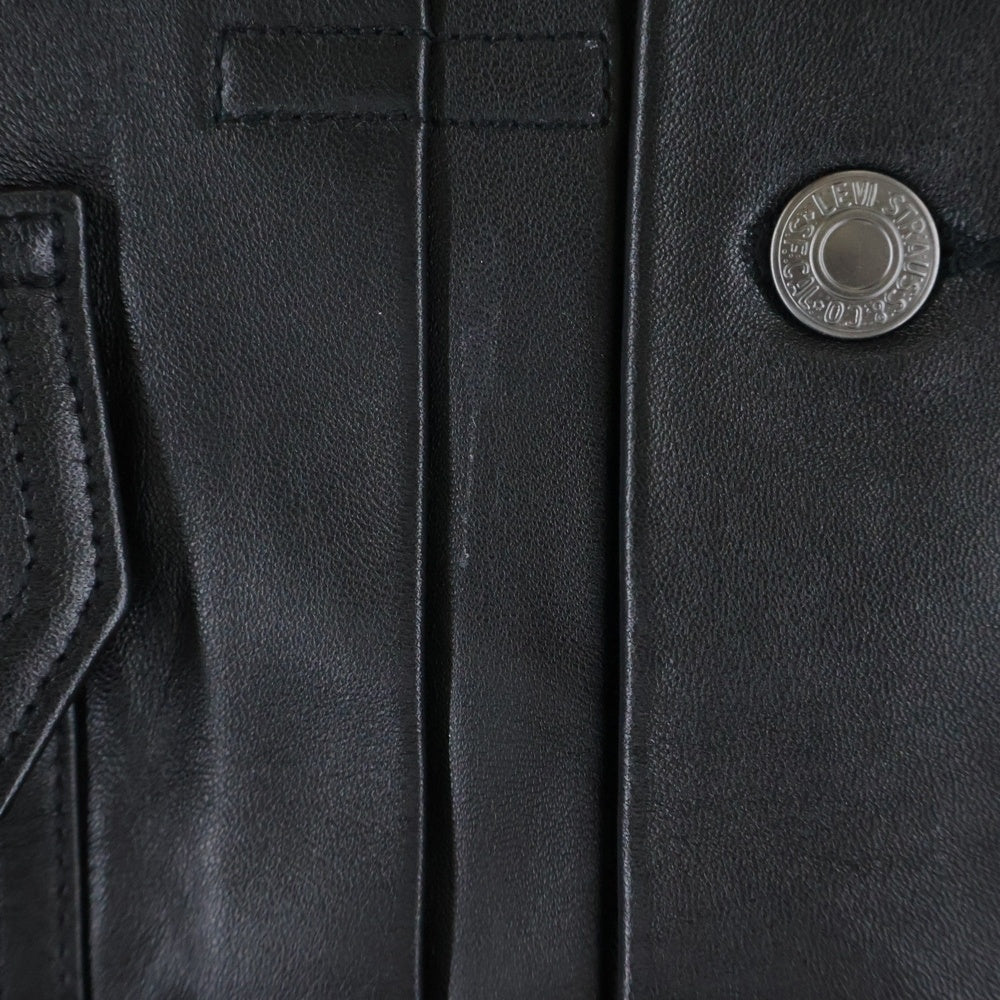 Levi's(リーバイス) PREMIUM BLACK TYPE2 TRUCKER LEATHER JACKET プレミアムブラックトラッカーレザージャケット ブラック PC9-005ZA-0000