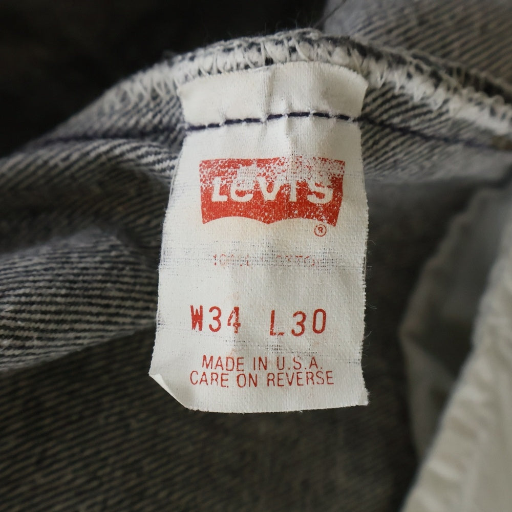 Levi's(リーバイス) 90S VINTAGE 501 USA製 ボタン裏653 ヴィンテージ ボタンフライ デニムパンツ ジーンズ 先染めブラック 501-0658