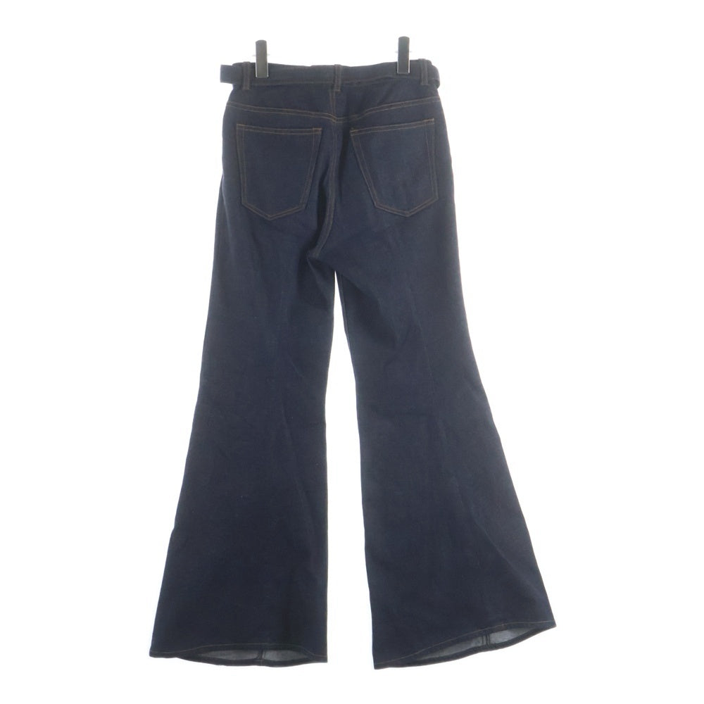 Sacai(サカイ) 24SS DENIM PANTS ベルテッド付き フレアデニムパンツ レディース インディゴ 24-07290