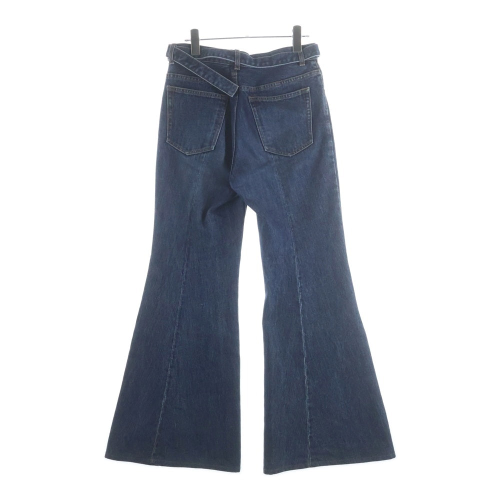 Sacai(サカイ) 24SS DENIM PANTS ベルテッド付き フレアデニムパンツ レディース インディゴ 24-07290