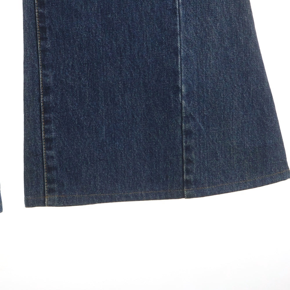 Sacai(サカイ) 24SS DENIM PANTS ベルテッド付き フレアデニムパンツ レディース インディゴ 24-07290