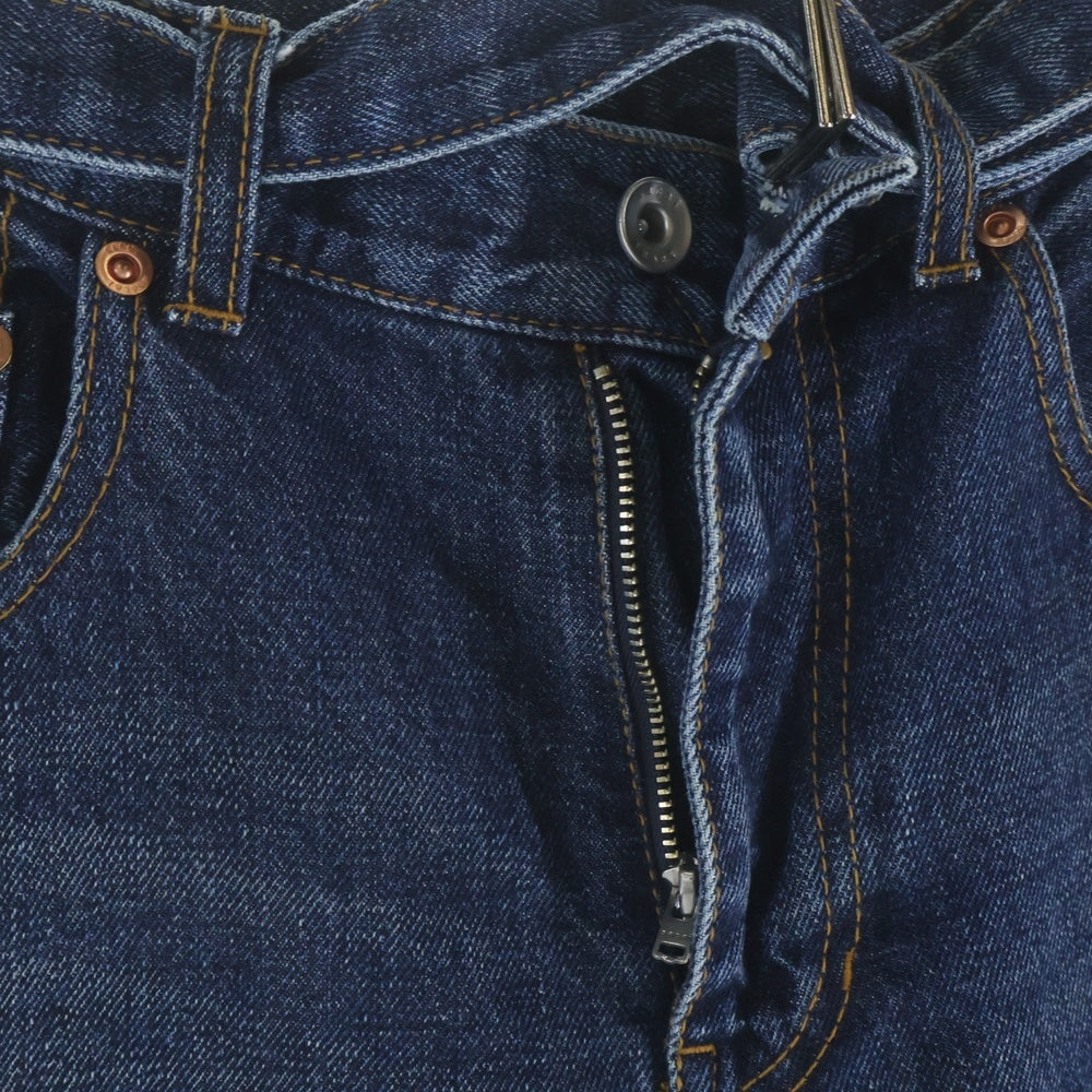 Sacai(サカイ) 24SS DENIM PANTS ベルテッド付き フレアデニムパンツ レディース インディゴ 24-07290