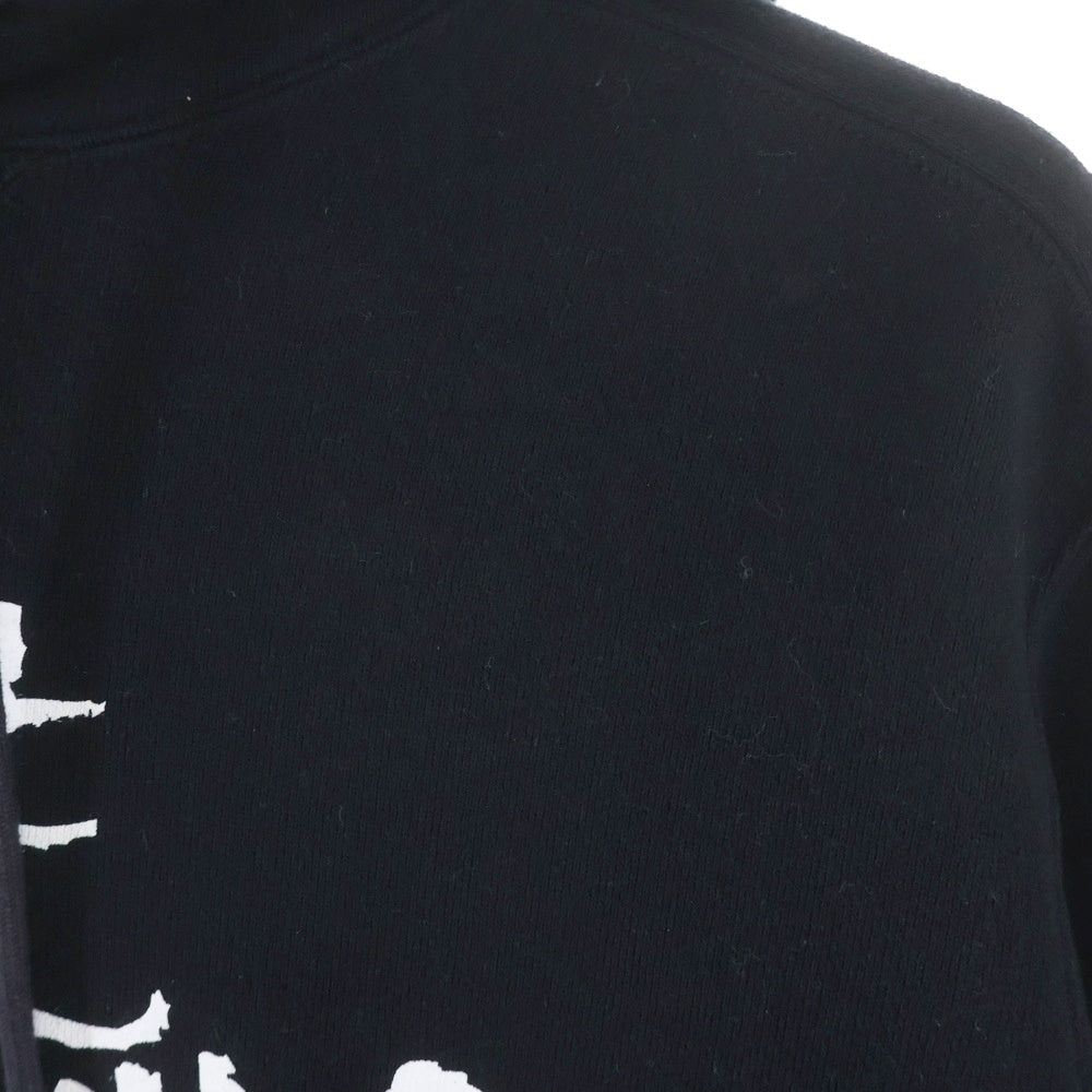 Sacai(サカイ) 25AW WHERE THE WILD THINGS ARE スローガン 両面プリント フーデット プルオーバーパーカー ブラック 25-01002S