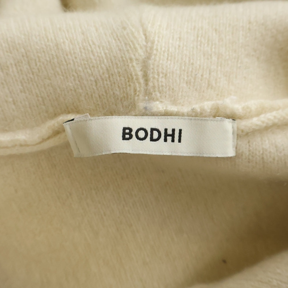 BODHI(ボーディー) CASHMERE HEAVY HOODIE カシミヤ ヘビー プルオーバーパーカー アイボリー BD13002