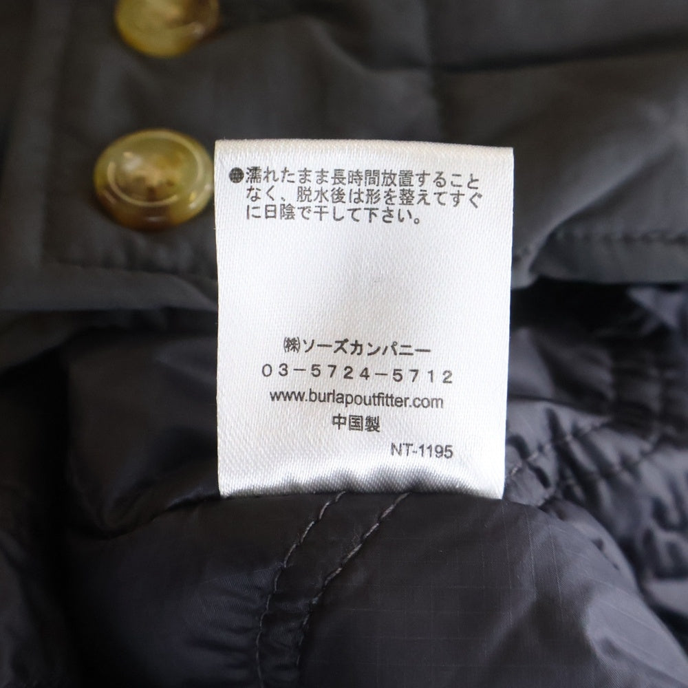 NO BRAND(ノーブランド) BURLAP OUTFITTER バーラップアウトフィッター CAP SHOULDER JACKET 中綿プリマロフト ナイロン キャップ ショルダージャケット グレー