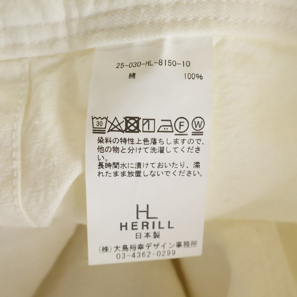 HERILL(ヘリル) 25SS NEPDENIM UTILITY PANTS ネップデニム ユーティリティパンツ ホワイト 25-030-HL-8150-10