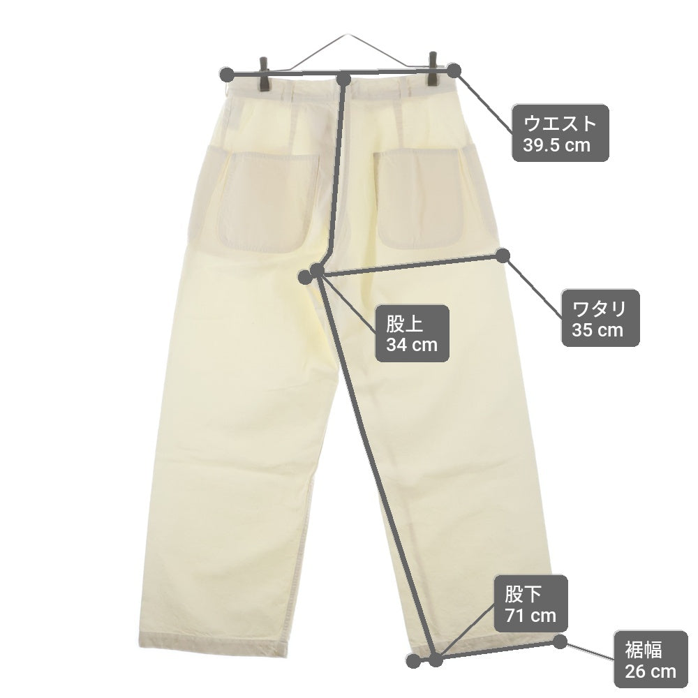 HERILL(ヘリル) 25SS NEPDENIM UTILITY PANTS ネップデニム ユーティリティパンツ ホワイト 25-030-HL-8150-10