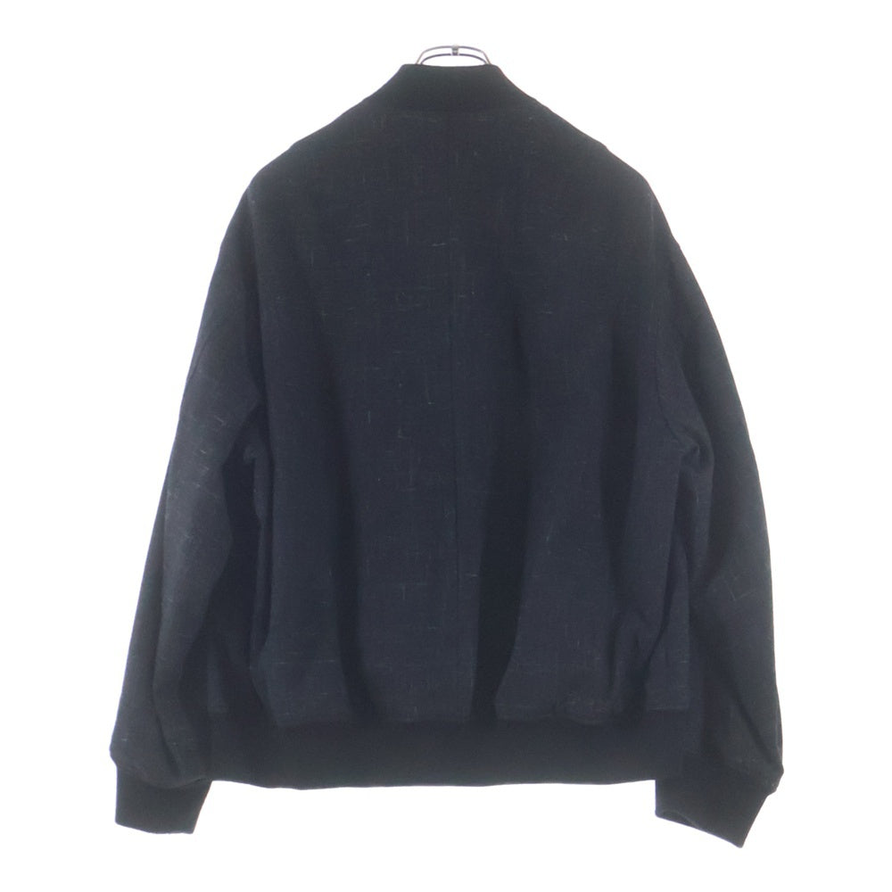ensou.(エンソウ) 23SS RIVERSIBLE BOMBER JACKET レオパード ウールリネンカスリ リバーシブル ボンバージャケット ブルゾン ブラック/ブラウン