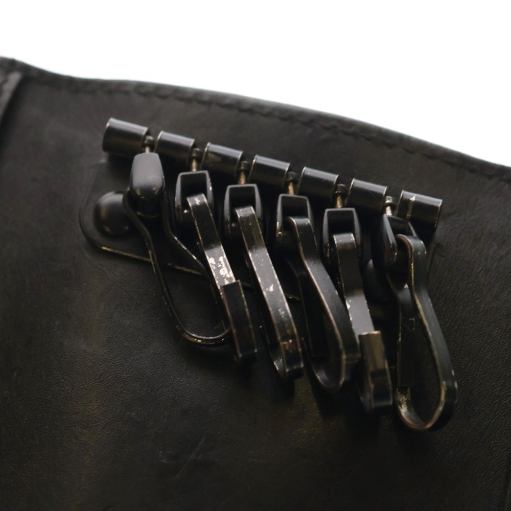 Maison Margiela(メゾンマルジェラ) KEY CASE 4ステッチ レザー 6連キーケース ブラック S55UA0026