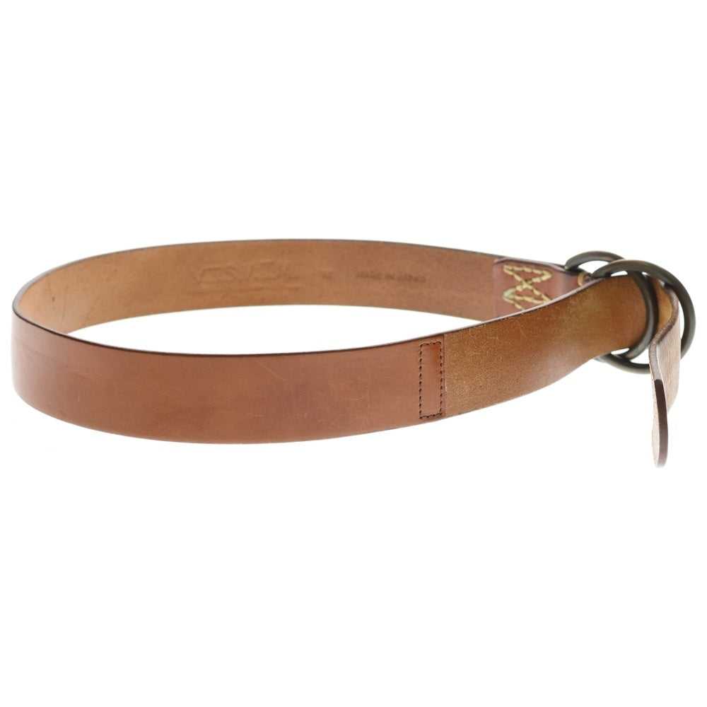 VISVIM(ヴィスヴィム) DOUBLE RING BELT ダブルリング レザーベルト ブラウン