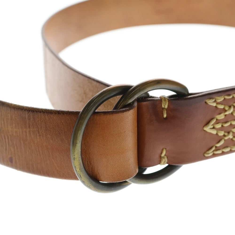 VISVIM(ヴィスヴィム) DOUBLE RING BELT ダブルリング レザーベルト ブラウン