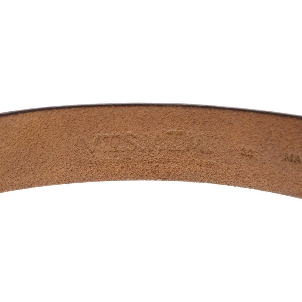 VISVIM(ヴィスヴィム) DOUBLE RING BELT ダブルリング レザーベルト ブラウン