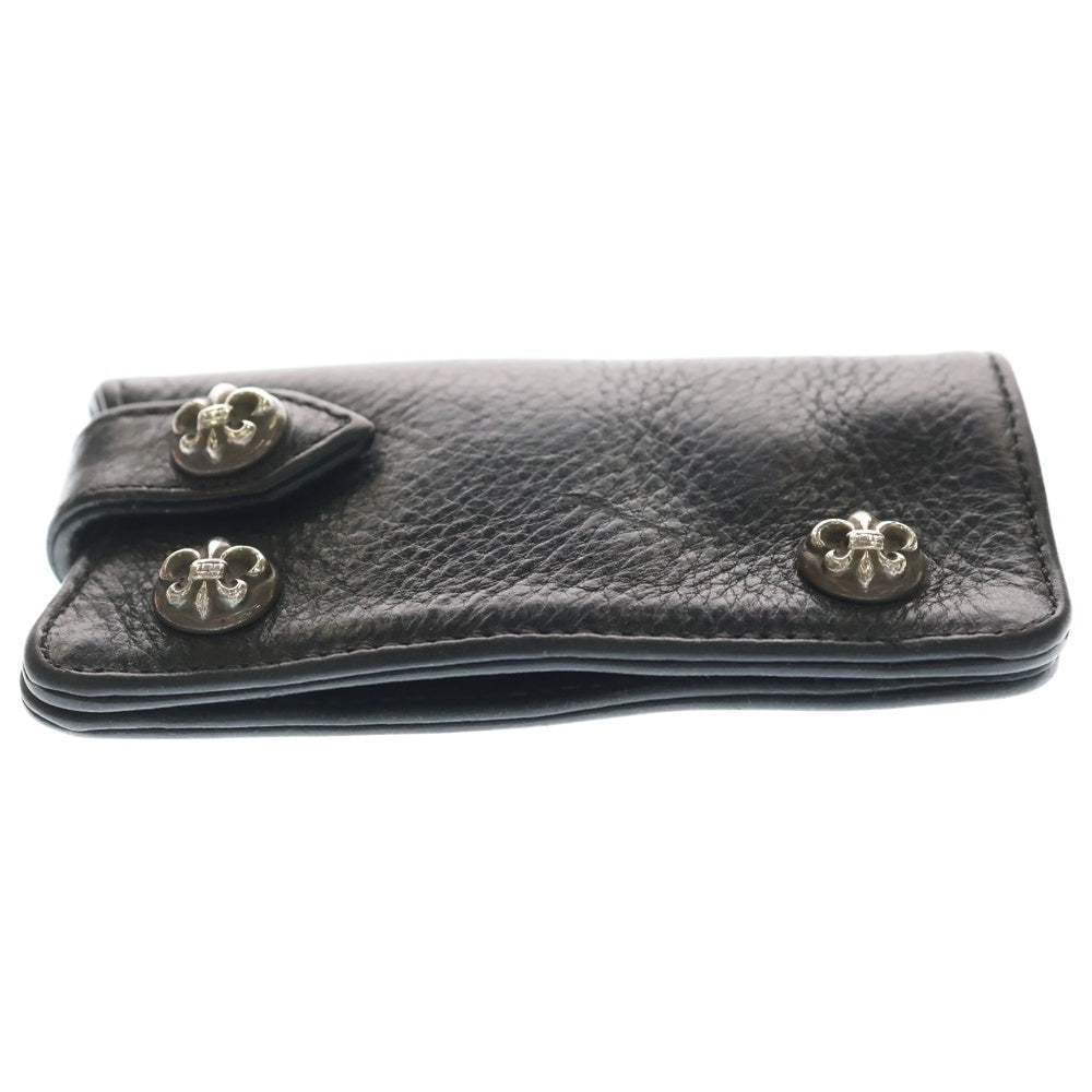 CHROME HEARTS(クロムハーツ) KEY CASE キーケース BSフレアボタン レザーキーケース ブラック