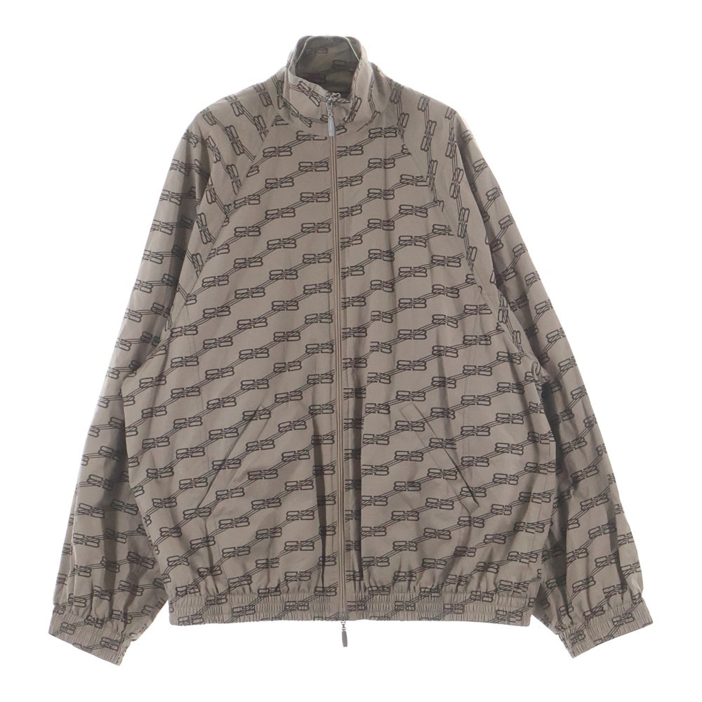 BALENCIAGA(バレンシアガ) MONOGRAM BB TRACKSUIT JACKET モノグラム BBロゴ ジップアップトラックジャケット ブラウン 704495 TML36