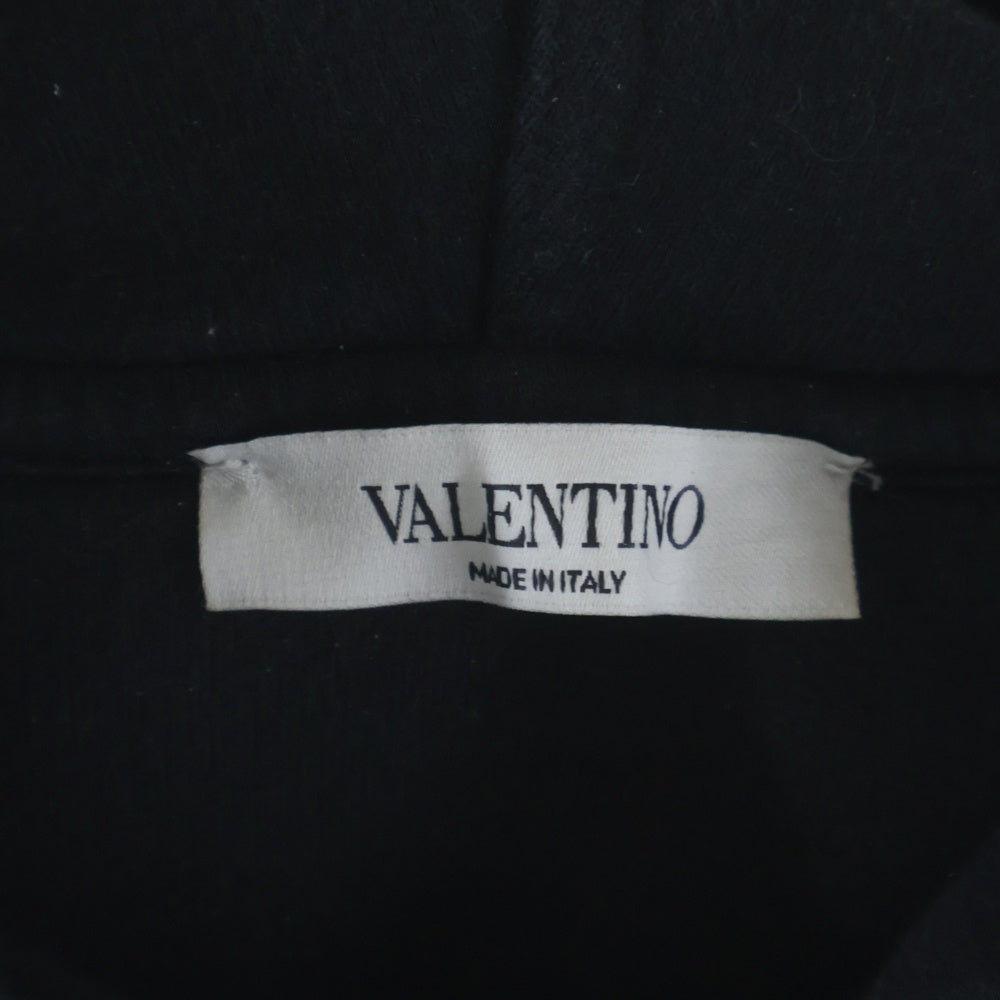 VALENTINO GARAVANI(ヴァレンチノガラヴァーニ) マクロ ロゴプリント プルオーバースウェットパーカー フーディー ブラック UV3MF14H6LR