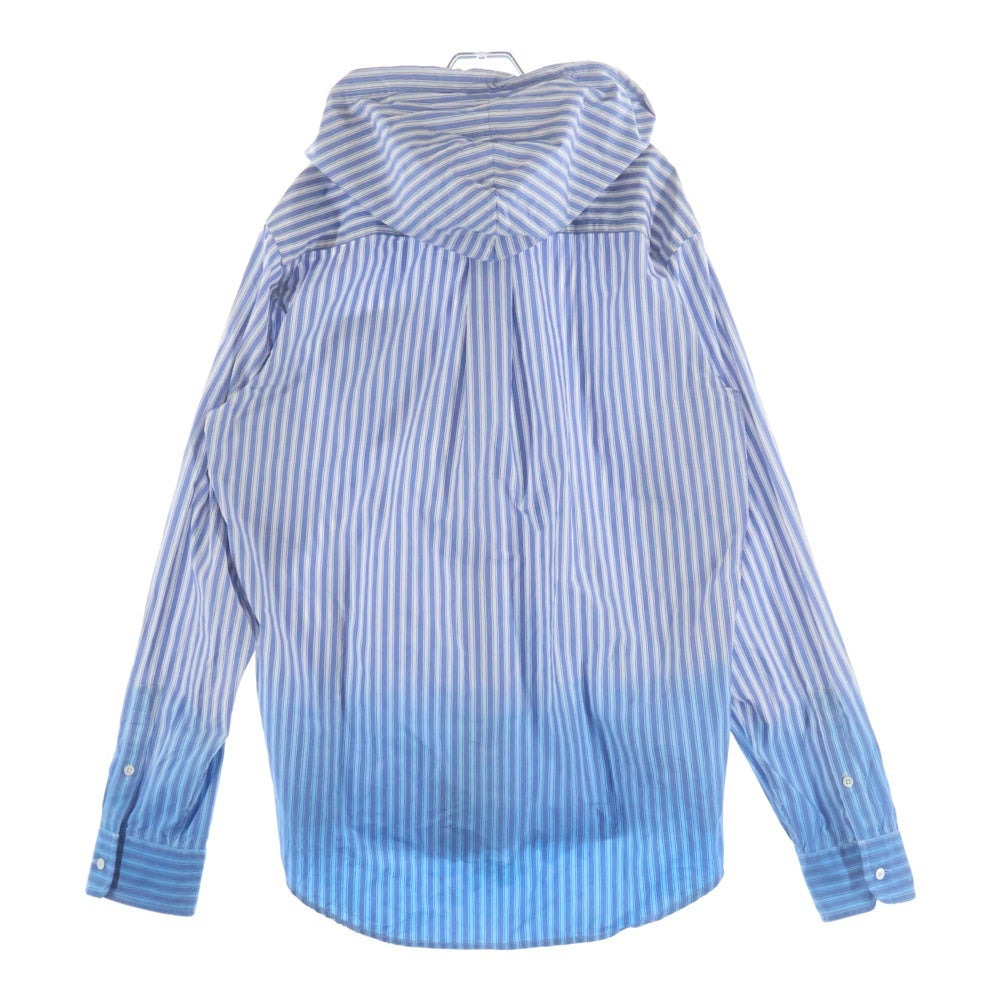 MARNI(マルニ) 22SS ポプリン製 ストライプ フーデッド長袖シャツ ブルー/ホワイト CUMU0195P0