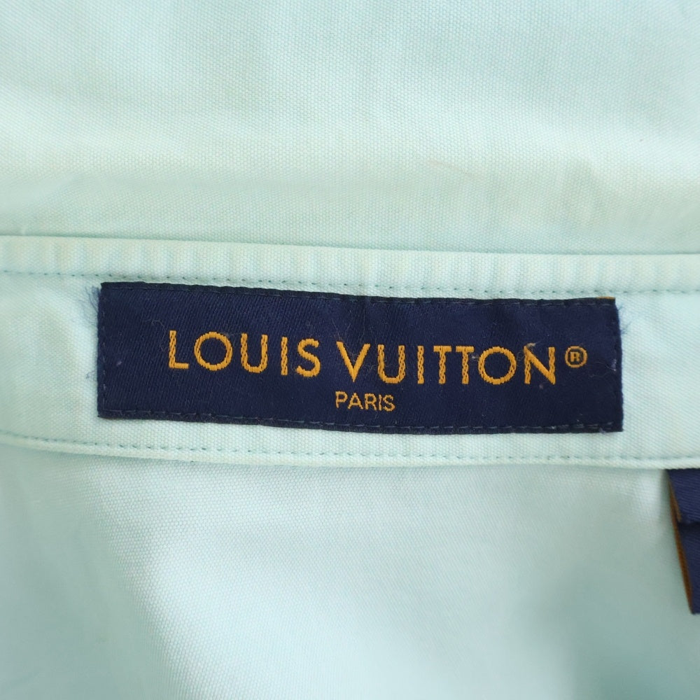 LOUIS VUITTON(ルイヴィトン) 23AW ロゴプリント ショートスリーブ コットンシャツ ブルー RM232Q YH4 HPS53W
