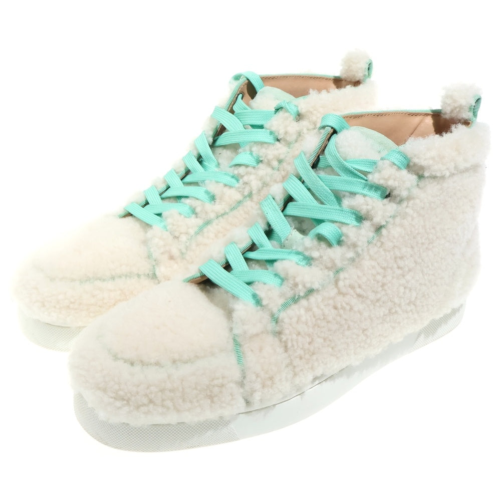 CHRISTIAN LOUBOUTIN(クリスチャンルブタン) RANTUS ORLATO FLAT ランタス オルラート フラット ボア ハイカットスニーカー ホワイト/グリーン