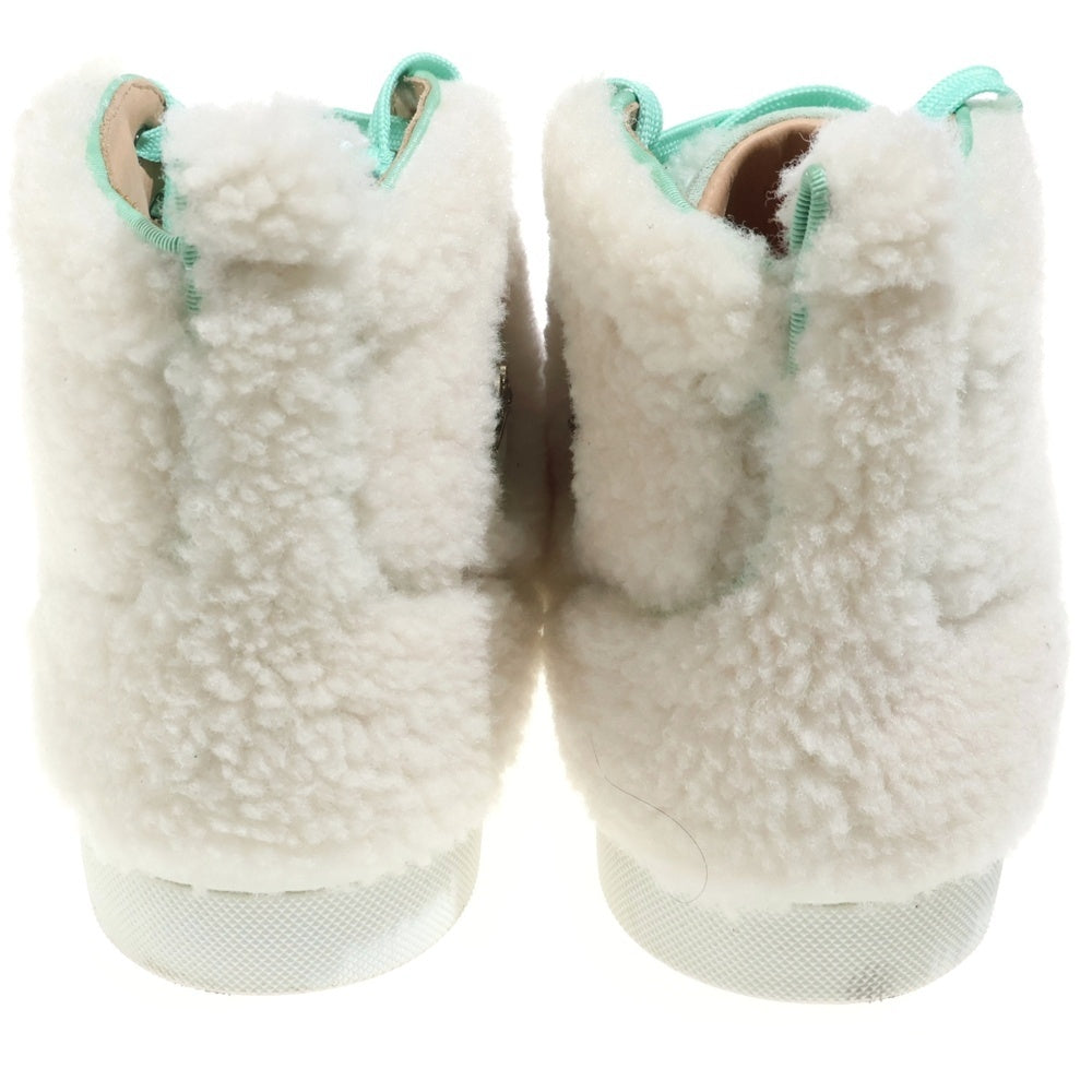 CHRISTIAN LOUBOUTIN(クリスチャンルブタン) RANTUS ORLATO FLAT ランタス オルラート フラット ボア ハイカットスニーカー ホワイト/グリーン