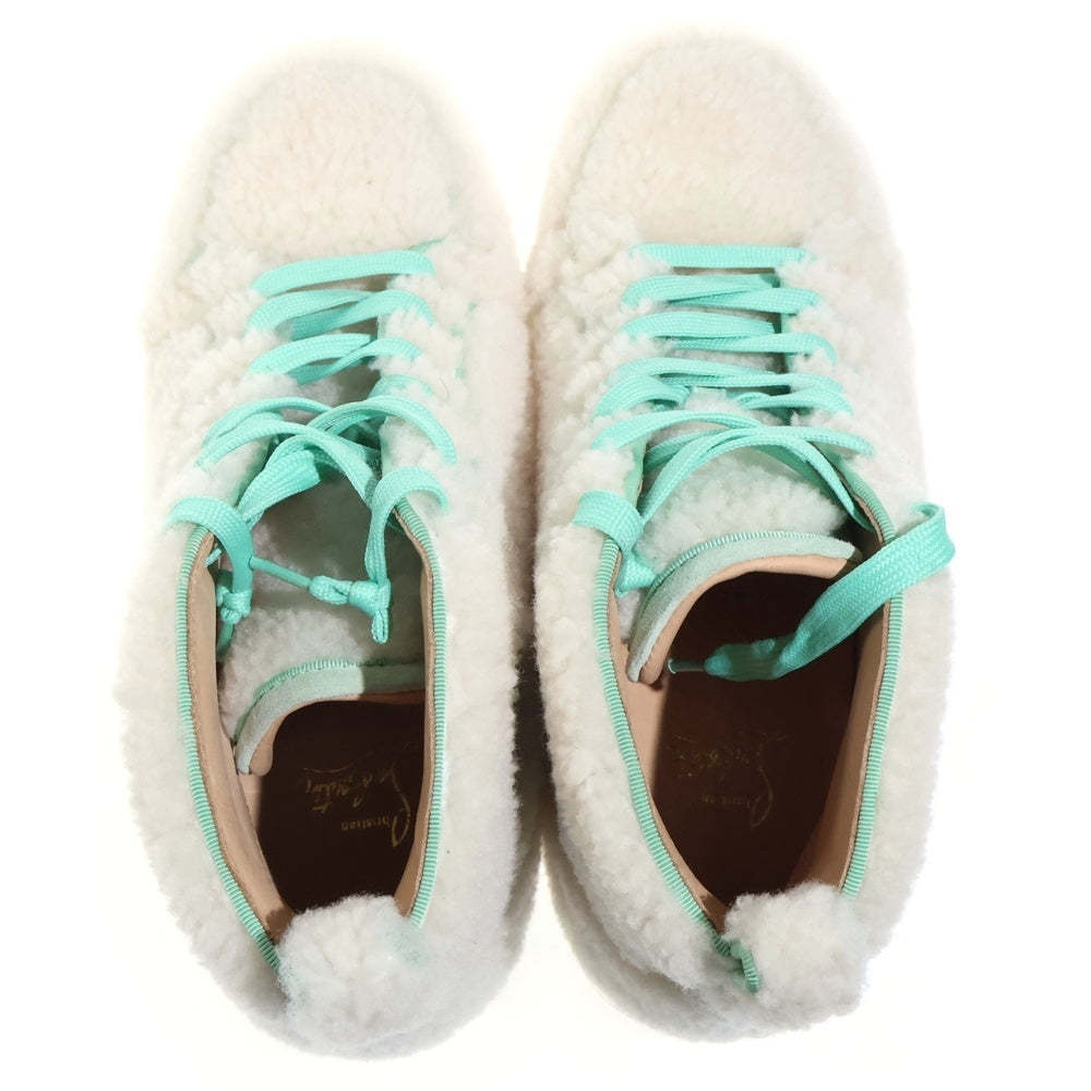 CHRISTIAN LOUBOUTIN(クリスチャンルブタン) RANTUS ORLATO FLAT ランタス オルラート フラット ボア ハイカットスニーカー ホワイト/グリーン