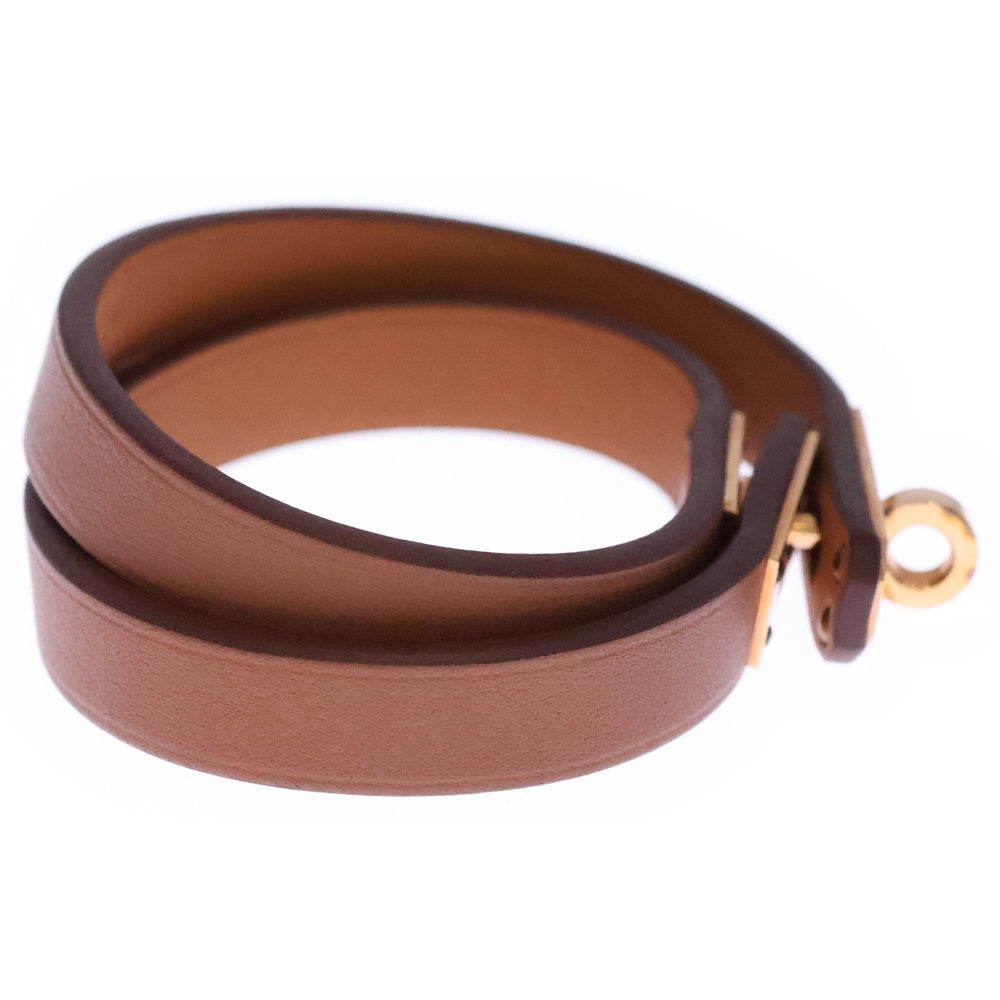 HERMES(エルメス) ミニケリー ドゥブルトゥール U刻印 レザーブレスレット ブラウン H081182CD37T2 レディース