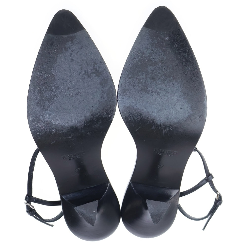 JIL SANDER(ジルサンダー) ポインテッドトゥ レザーハイサンダル ブラック J16WL0030P4864 レディース