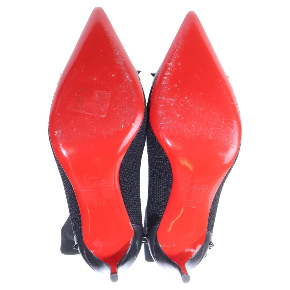 CHRISTIAN LOUBOUTIN(クリスチャンルブタン) DOVI DOVA 100 ドヴィ ドヴァ スタッズデザイン ニットソックスブーツ レディース ブラック 3181288