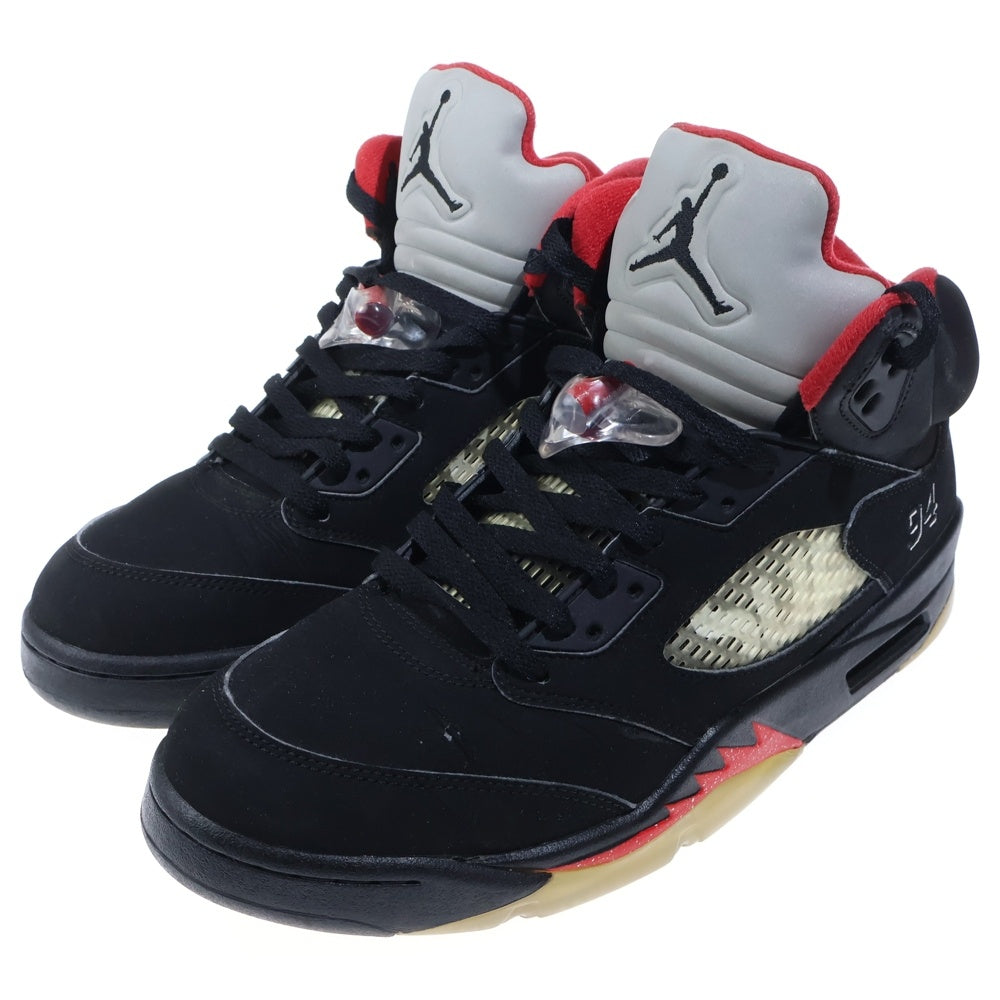 NIKE(ナイキ) 【観賞用 2015年】×SUPEME AIR JORDAN 5 RETRO BLACK シュプリーム エアジョーダン 5 レトロ ハイカットスニーカー ブラック US10.5/28.5cm 824371-001