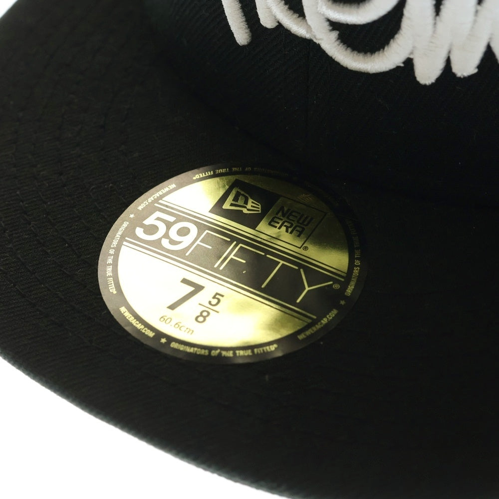 SUPREME(シュプリーム) 22SS ×NEW ERA Handstyle Cap Black ニューエラ ハンドスタイル 刺繍ロゴデザイン ベースボールキャップ 帽子 ブラック
