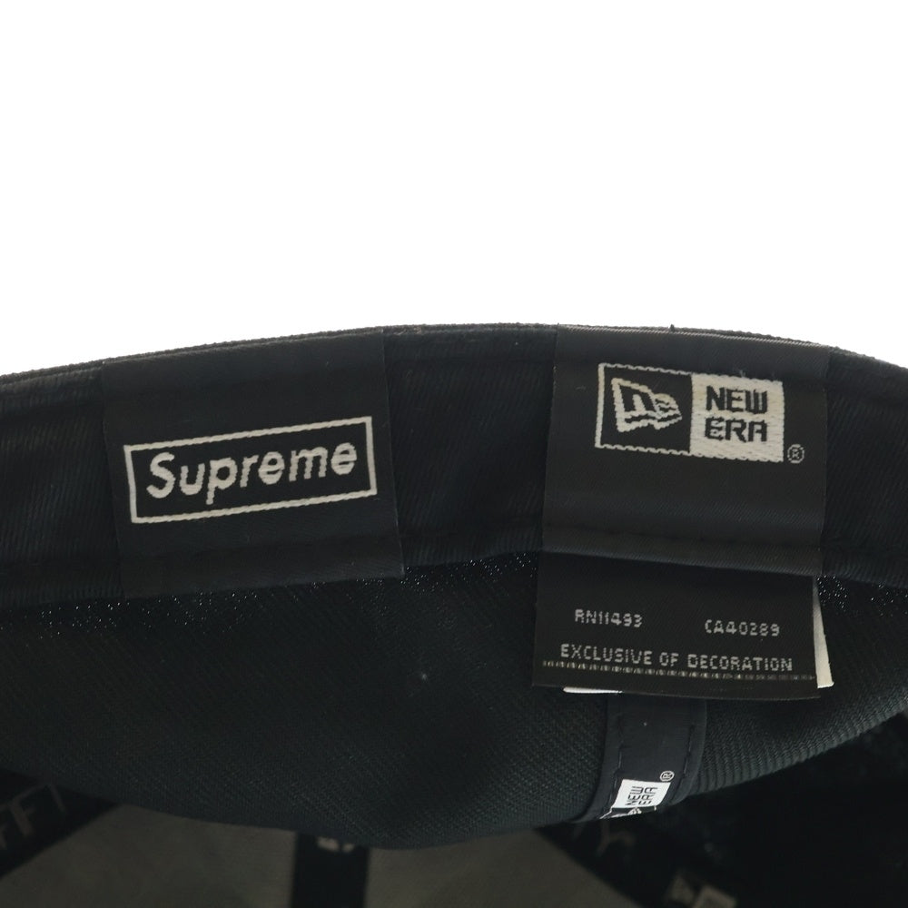 SUPREME(シュプリーム) 22SS ×NEW ERA Handstyle Cap Black ニューエラ ハンドスタイル 刺繍ロゴデザイン ベースボールキャップ 帽子 ブラック