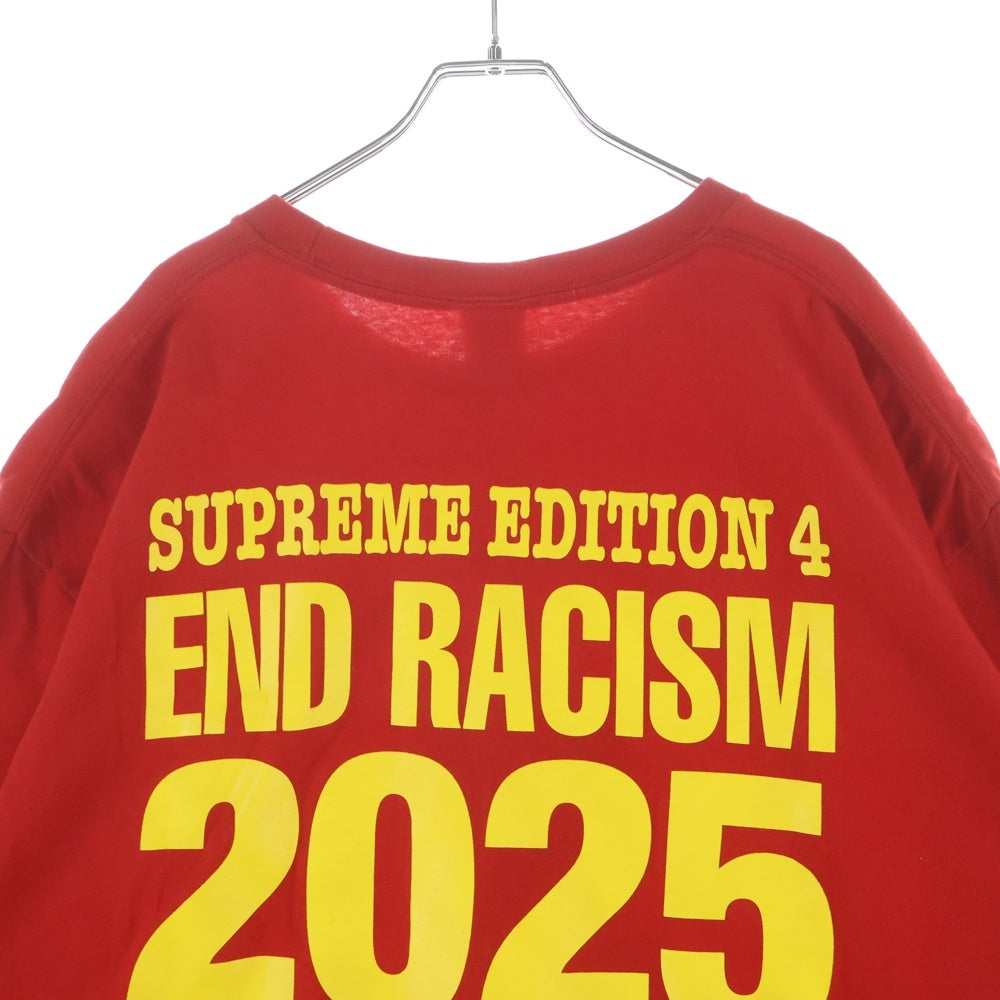 SUPREME(シュプリーム) 25SS ×GOODENOUGH End Racism Tee グッドイナフ ロゴデザイン エンドレイシズム クルーネック 半袖Tシャツ カットソー レッド