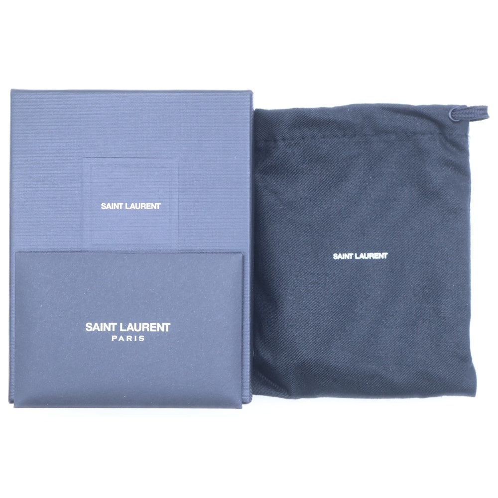 SAINT LAURENT PARIS(サンローランパリ) YSLモチーフ オリガミ タイニーウォレット レザー 三つ折り財布 グレー 637420 レディース