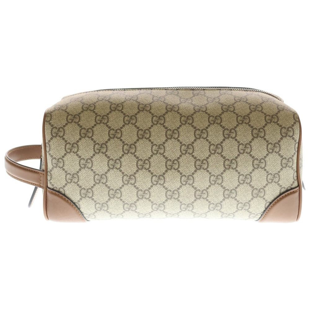 GUCCI(グッチ) GGエンブレム トイレタリーケース ハンドクラッチバッグ ブラウン 821163