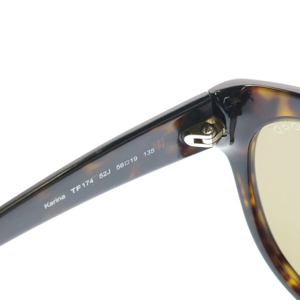 TOM FORD(トムフォード) KARINA カリーナ インターナショナルフィット キャットアイフレーム Tマークメタルパーツフレーム サングラス アイウェア 眼鏡 ブラウン TF174 レディース