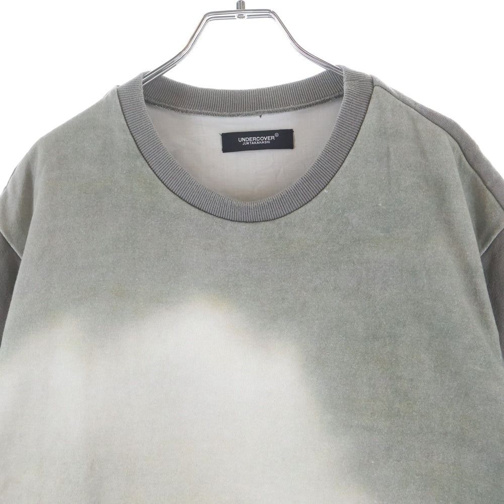 UNDERCOVER(アンダーカバー) 25FW ×ROBERT BOSISIO LOST CLOUD ロベルト ボジシオ ロストクラウドプリント コットン クルーネック スウェット トレーナー グレー UC1E4802-2