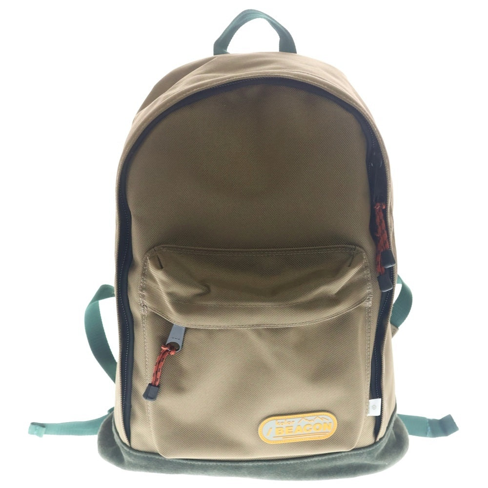 kolor BEACON(カラービーコン) レザートリム ナイロン バックパック リュックサック ブラウン 25SBM-A03533