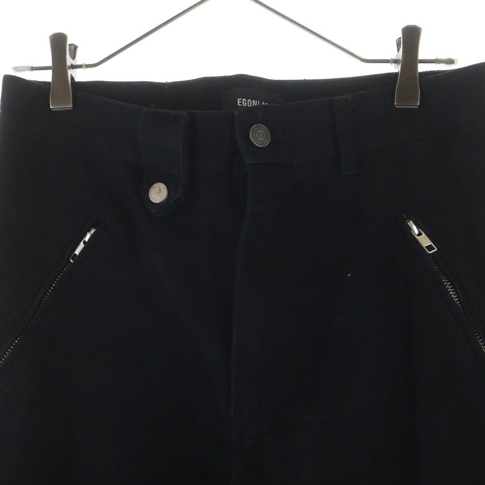 Egon Lab.(エゴンラボ) 24SS ジップポケット カーゴデニムパンツ ブラック SS24 DN 001 C