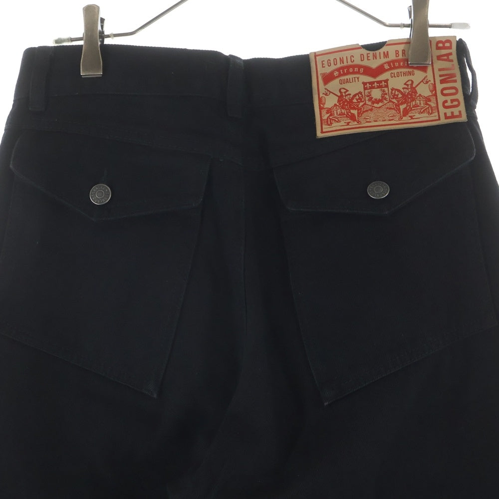 Egon Lab.(エゴンラボ) 24SS ジップポケット カーゴデニムパンツ ブラック SS24 DN 001 C