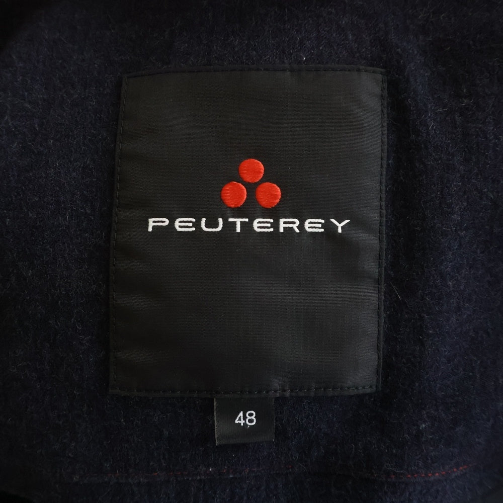 PEUTEREY(ピューテリー) HURRICANE ハリケーン ラビットファーカラー ベルト付き フーデッドダウンジャケット ネイビー 47253054