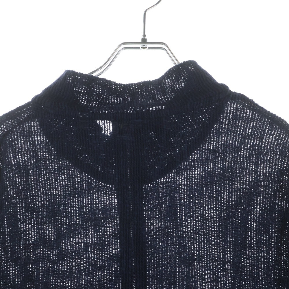 OUR LEGACY(アワーレガシー) SHRUNKEN FULLZIP POLO リネン混 フルジップニットセーター ネイビー M2236SZN