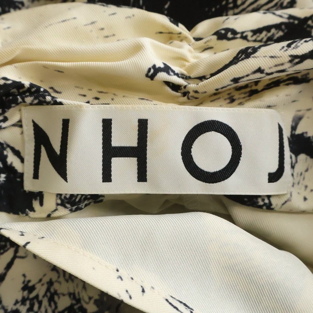 NO BRAND(ノーブランド) JOHNジョン FRENCH SCENTIC PRINTED DRESS フレンチ シーニック プリント 花柄 ポリエステル ドレス ワンピース アイボリー/ネイビー レディース