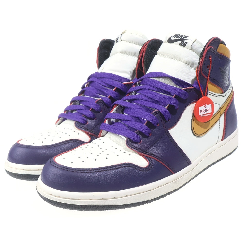 NIKE SB(ナイキエスビー) AIR JORDAN 1 HIGH OG DEFIANT LA TO CHICAGO エアジョーダン1 エルエートゥーシカゴ ハイカットスニーカー ホワイト/パープル US10/28cm CD6578-507