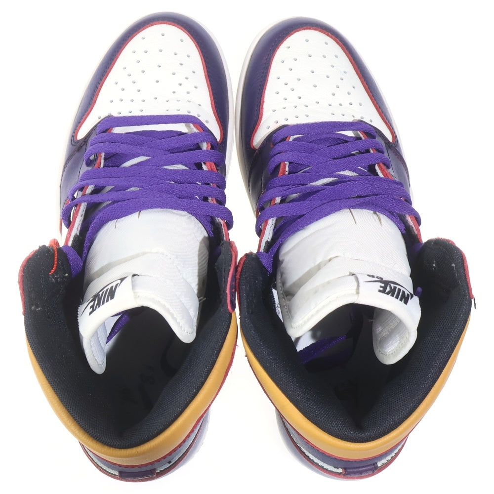 NIKE SB(ナイキエスビー) AIR JORDAN 1 HIGH OG DEFIANT LA TO CHICAGO エアジョーダン1 エルエートゥーシカゴ ハイカットスニーカー ホワイト/パープル US10/28cm CD6578-507