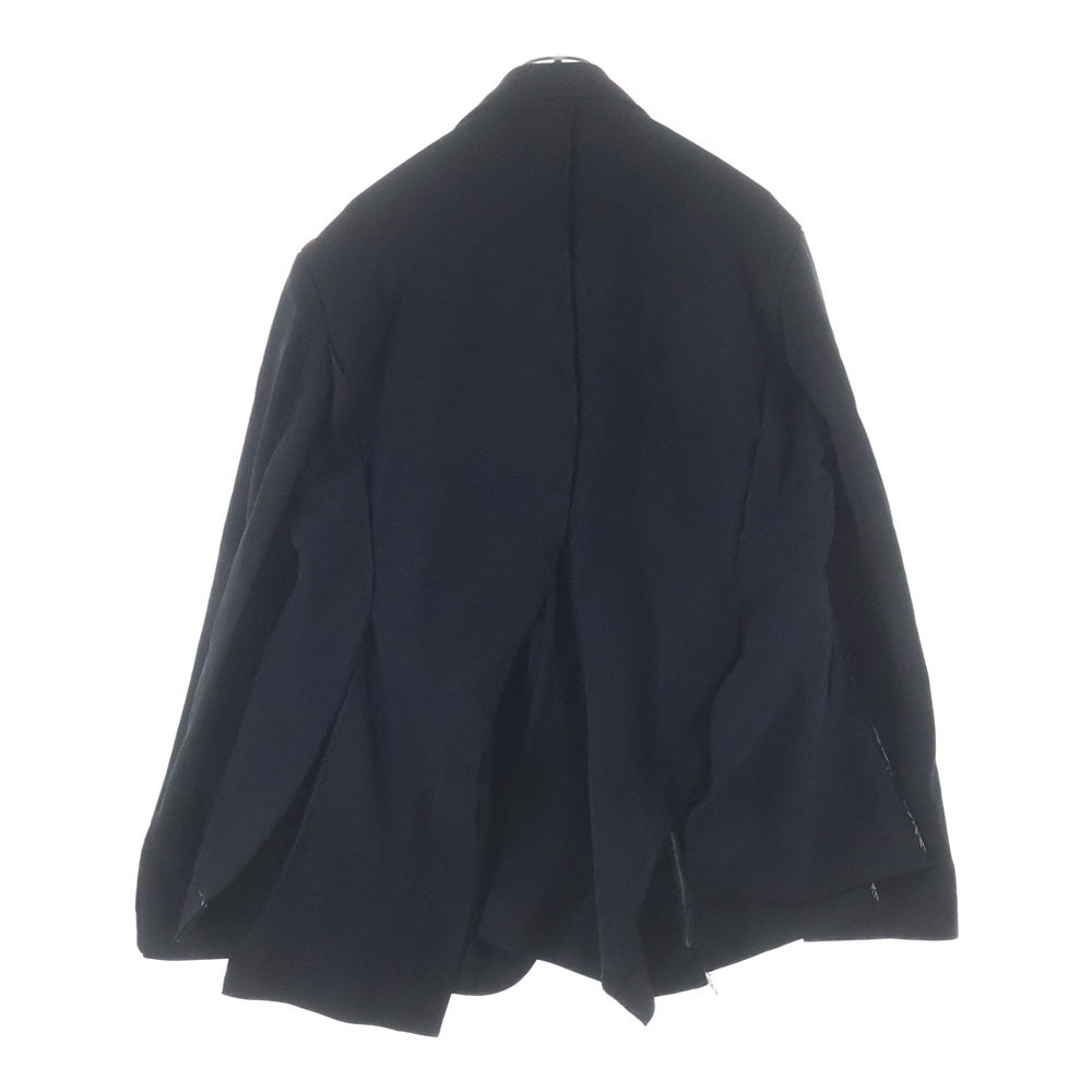 COMME des GARCONS HOMME PLUS(コムデギャルソンオムプリュス) 24SS AD2023 変形 カッティング 2Bシングルテーラードジャケット ブラック PM-J037